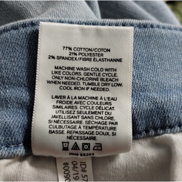 Express Jeans Women's 8 Button Front Light Wash Pockets Super High Rise Skinny - Picture 8 of 10